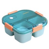 „Bento Box“ patogus 3/4 grotelių mikrobangų krosnelėje tinkamas maisto klasės pietų indo mokyklos priedas 3Grids dangaus mėlyna spalva