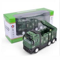 Didelio modeliavimo lydinio nuimami kariniai raketų transporto priemonių modeliai, kulkos automobilio žaislai ir originali pakuotė, garsiniai ir šviesos žaislai Size:17*5.5*8.2cm armijos žalia spalva