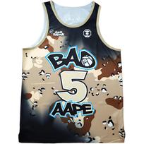 Li Ning X Aape Collaboration Anti-Five Series Breathable Sports Jersey Men Tops Brown-Camouflage AAYT987-1 XL