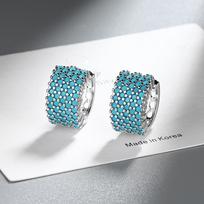 Gold-Plated Colorful Zircon Ear Cuffs: European & American Style Fashion Earrings for Women Copper platina