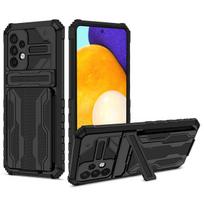 Kortelės kišenės stovo apsauginis dėklas, skirtas Samsung Galaxy A52s 5g A 52s A52 S22 Ultra S21 Plus A12 A13 A22 A32 A72 A53 A73 A33 dangtelis for Galaxy s22 ultra juoda