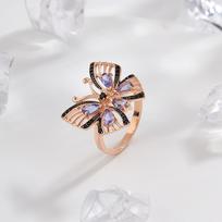 925 Sterling silver Gemstone ring butterfly design natural tanzanite fine jewelry for women wife nice birthday gift us ring size 7# mėlyna
