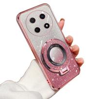 Dėklas, skirtas Huawei Nova 12i magnetinio laikiklio palaikymui Glitter Bling silikono smūgiams atsparus dangtelis, skirtas Huawei nova 12 SE 12s 12 Lite 12 Ultra Shell Huawei Nova 12i juoda