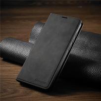 Odinis magnetinis atverčiamas dėklas iPhone 16 15 14 Pro Max 13 12 11 XS X XR SE 2022 8 7 6S Plus Mini piniginė su kortelių skyriumi telefono dangtelis For iPhone 15 Plus juoda