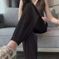 Sweatpants Women's Summer Thin Outdoor Mosquito-proof Casual Bloomers Drape Nine-point Wide-leg Pants S juoda