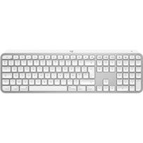 Logitech Master Series MX Keys S for Mac - Tastatur - full size - hinterleuchtet - kabellos - Bluetooth LE - AZERTY - Französisch - Pale Gray (920-011626)