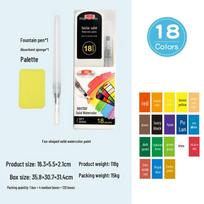 Pradedančiųjų akvarelinių dažų rinkinys – „Master 10502“ tvirti guašiniai dažai vėduoklės formos rinkinyje menininkams 18 colors
