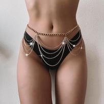 Seksualus Juosmens Grandinėlės Diržas Sluoksniuota Cirkonio Pilvo Kūno Grandinėlė Mados Tendencija Papuošalai Moterims Festivalio Rave vakarėlio Aksesuarai