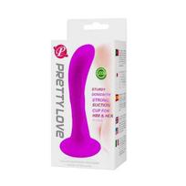 Pretty Love Silikoninis analinis kištukas su siurbtuku, unisex kamščiu