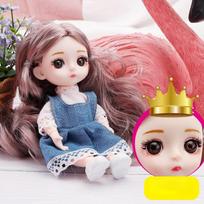 17cm mini kilnojamas 13sujungtas lėlės mergaičių žaislas 3D didelėmis akimis BJD princesė pilna apranga Suknelių kolekcija Vaikiška lėlė Dovana opp bagged