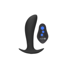 Ouch By Shots E-Stim Vibrating Anal Plug with Remote Control - 8 Modes, Juodas