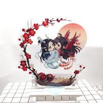 Anime Mo Dao Zu Shi akrilinis stovas, veiksmo figūrėlė Demonic Grandmaster Wei Wuxian darbalaukio stovimos lėkštės dekoravimo žaislas feixiang beige