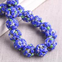 5 vnt. 12 mm apvalūs pakabukai gėlių žiedlapiai rankų darbo lampwork stiklo laisvi karoliukai papuošalų gamybai DIY amatų furnitūra 12mm-5pcs