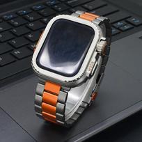 Titanium Band for Apple Watch Ultra 2 49mm 44mm 46mm 45mm 44 Aluminum Alloy Case+Luxury Men Bracelet Iwatch 10 9 8 7 6 SE Strap for ultra 2 49mm