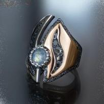 European and American Popular Rings Sell Ebay Popular Two Color Rings Elliptical Fingers Environmentally Friendly Electroplating No. 6
