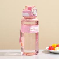 800 ml permatomas sportinis vandens butelis, didelės talpos plastikinis vandens puodelis, nepralaidus nešiojamasis geriamasis butelis kelionėms lauke 800ML white