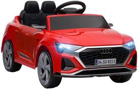 Elektrinis vaikiškas automobilis, 12V Audi Q8, 3-5 km/h, su nuotolinio valdymo pultu, priekiniais žibintais, muzika, raudonas