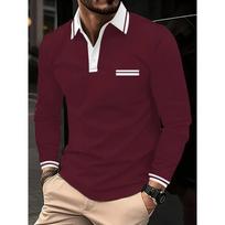 Men's Sweatshirt Unisex Minimalist Outdoor Camping Lightweight Tops Peplum Long Sleeve Polo Shirt S
