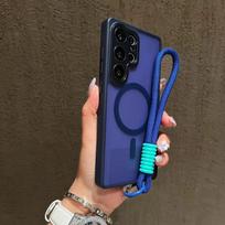 Tinka Samsung S25Edge mobiliojo telefono dėklo grandinė virvelė S24Ultra odos pojūtis A16 magnetinė absorbcija A55 apsauga nuo kritimo A56 rinkinys Samsung S25 Edge