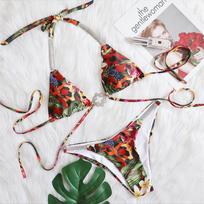 Sexy Shiny Rhystone Halter Bikini Moteriškas maudymosi kostiumėlis Moteriški maudymosi kostiumėliai Dviejų dalių bikinio rinkinys Aukšto kirpimo maudymosi kostiumėlis Swim S