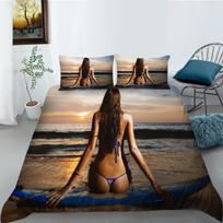 3D bikinio patalynė Antklodės užvalkalas pagalvės užvalkalas 2 arba 3 Sexy Beauty Printed Mikropluošto audinys Viengulė lova Dvigulė Viso dydžio Skalbiama Super Minkšta patalynė DE 100x135cm