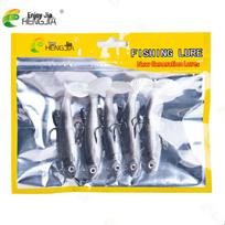 T-uodegos 8 cm minkštas masalas žvejybai ant ledo ir uolų - dirbtinis švino galvutės masalas ešerių žvejams 8cm/14g, pack of 5