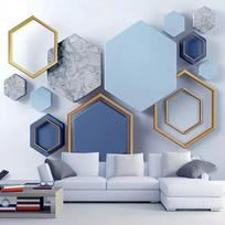 Tapetai Šiuolaikinis 3D stereofoninis abstraktus menas Geometrinė nuotrauka Sienų tapyba Svetainės miegamojo fono sienų tapyba 200 cm(W) x 140 cm(H)