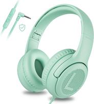 AT2 ausinės, 3,5 mm erdvinės stereo žaidimų ausinės su mikrofonu, minkšti atminties ausų puodeliai, skirtos PC, nešiojamajam kompiuteriui, vaikams į mokyklą, mažyliams violetinė