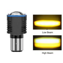 1 vnt. H4 LED motociklo priekinio žibinto lemputė 15000Lm BA20D H6 Hi lo Beam Moto šviesa 3570 CSP lęšis dviejų spalvų balta geltona motorolerio rūko žibintas 12V H4 balta