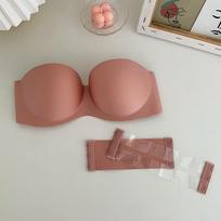 Seksualios liemenėlės be petnešėlių moteriškos belaidės apyrankės Minkšti moteriški apatiniai moteriški besiūliai liemenėlės Nematoma liemenėlė su 2 vnt petnešėlėmis YSL A juoda
