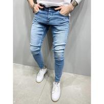 European And American Men'S Stretch Tight Fitting Small Leg Jeans In Four Colors S tamsiai mėlyna spalva