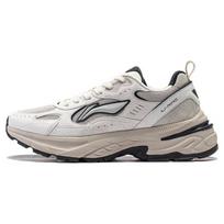 Li Ning Comfortable Versatile Thick Sole Height Increasing Wear Resistant Non Slip Low Top Casual Shoes Men sneakers White Gray AGCT425-1 45