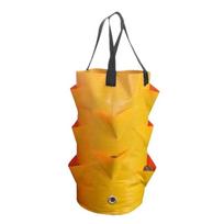 Daugkartinio naudojimo vazonas PE auginimo maišai daržovėms, gėlėms, lauko sodinimo maišas, pakabinamas braškių, bulvių, gėlių sodinimo maišas Yellow 1pcs