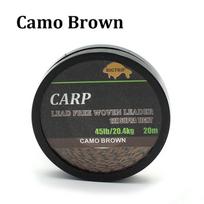 20 m karpių žūklės valas, pintas be švino šerdies karpių lyno valas Camo Green pagrindinio lyno šerdis, skirtas karpių įrenginiams Chod malūnsparnio įrenginiui