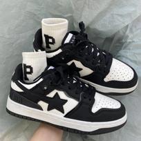 2024 Summer Star Flat Shoes Trend Hot-selling American Casual Shoes College Style Thick-soled Outdoor Breathable Sports Shoes 35 juoda