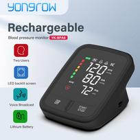 yongrow Automatinis viršutinės rankos kraujospūdžio monitoriaus LCD ekranas su reguliuojama manžete 22-32 juoda
