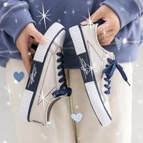 Kawaii Shoes Moteriški sportiniai batai Plokšti žema viršūnė sportiniai moteriški patvarūs laisvalaikio drobiniai sportbačiai Mieli madingi teniso bateliai 35 juoda