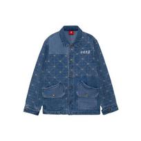 Li Ning Sports Basketball Series Loose Casual Denim Jacket Autumn Men Jacket Denim-Blue AJDR441-1 L