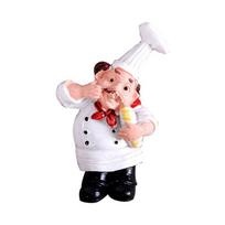 3D Resin Chef Cook Duon Šaldytuvas Magnetinis Šaldytuvas Namų virtuvės dekoravimo priedai Kelionės suvenyras 2 white