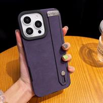 Madinga odinė apyrankė Magsafe plonam telefono dėklui iPhone 16 Pro Max 15 Pro 14 13 12 11 minkštas matinis smūgiams atsparus magnetinis galinis dangtelis iPhone 16 ruda