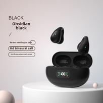 Naujos Ausinės su Ausų Klipais Kaulinio Laidumo Belaidės Bluetooth Ausinės Itin Ilgas Baterijos Veikimo Laikas Išmanusis Skaitmeninis Ekranas juoda