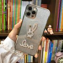 Honor 100 Magic5pro Glitter Electroplated X60i Case: Cute Cartoon Rabbit, Anti-Fall All-Inclusive Design Honor 90 Pro
