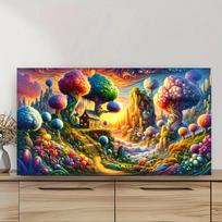DIY 5D Large Diamond Painting Spiritual Illusion Dreamy Fantasy Tree Landscape,Full Square Round Mosaic Diamond Embroidery Sale Full Round 20x40CM