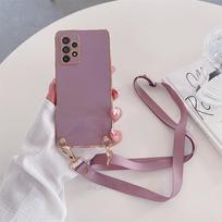 Crossbody Lanyard dėklas, skirtas iPhone 14 13 12 11 Pro max / Samsung S22 S21 S23 Ultra A13 A23 A33 A53 A12 A22 A32 A52 A14 A54 / Redmi 10 9 9A 9T A1 TPU dangtelis iphone 6 6s žalia