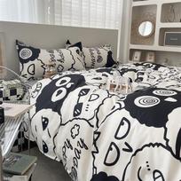 Šviežio stiliaus skalbto medvilnės antklodės užvalkalas 150x200 bendrabučio lovai Duvet 150x200cm gray