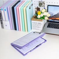 A4 failų aplanko saugojimo dėžutės plokštelės spaustukas studentui specialus bandomasis popieriaus saugojimas ir apdailos artefaktas didelės talpos informacinė knyga violetinė