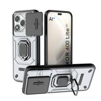 For Honor 400 Lite dėklas Huawei Honor 400 Lite dangtelis Capas PC Atsparus smūgiams buferis Slenkantis kameros žiedo laikiklis Fundas Honor 400 Lite Honor 400 Lite violetinė