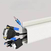 Po stalu montuojamas kabelių organizatorius 40 cm lipnus kabelių valdymo kanalas namams ir biurui juoda