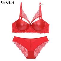DKGEA moteriškų odinių seksualių apatinių rinkinys Bandage Brassiere Push Up liemenėlė stora 70C mėlyna