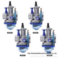 KEIHIN PWK Motociklo Karbiuratorius (24-34MM) su mėlynos spalvos skaidriu plūdinės kameros korpusu KEI PWK 30mm Blue